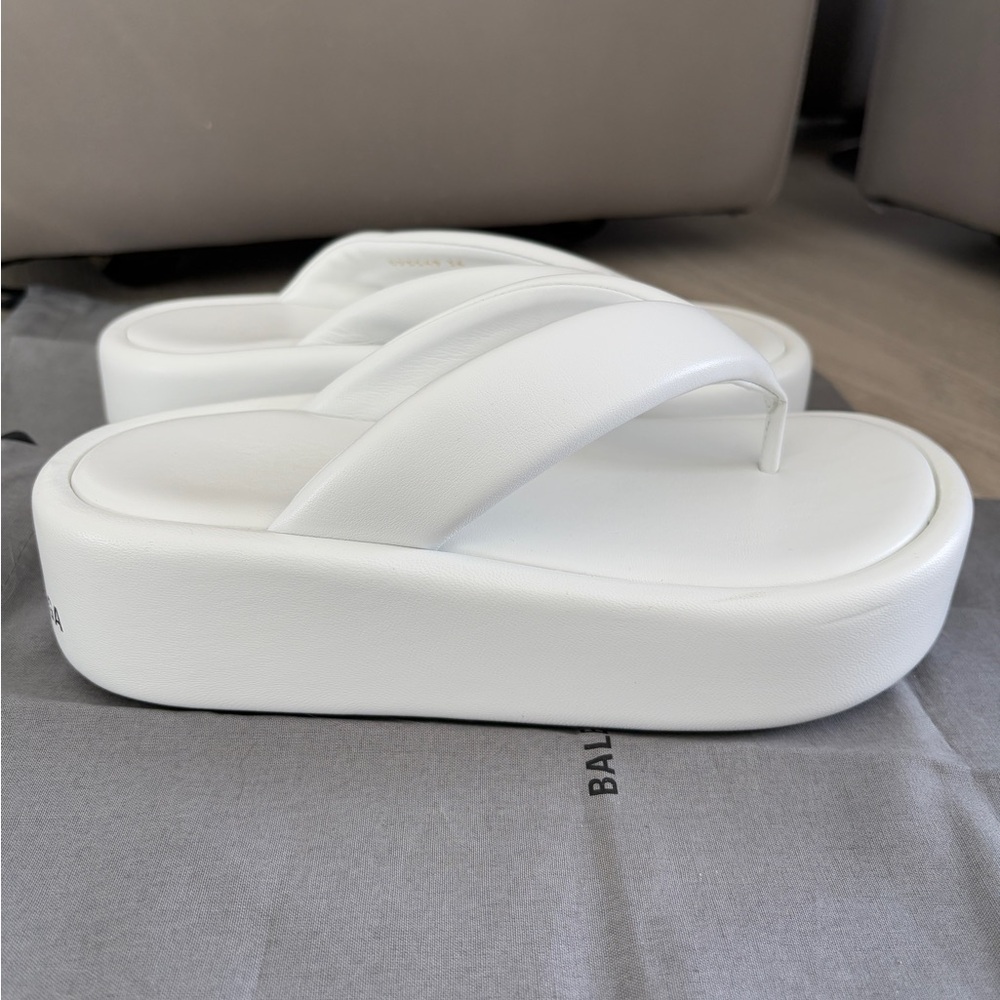 Authentic Balenciaga platform thong sandals.